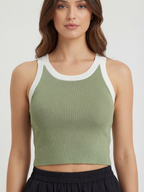 Pastel Aura Ribbed Crop Top