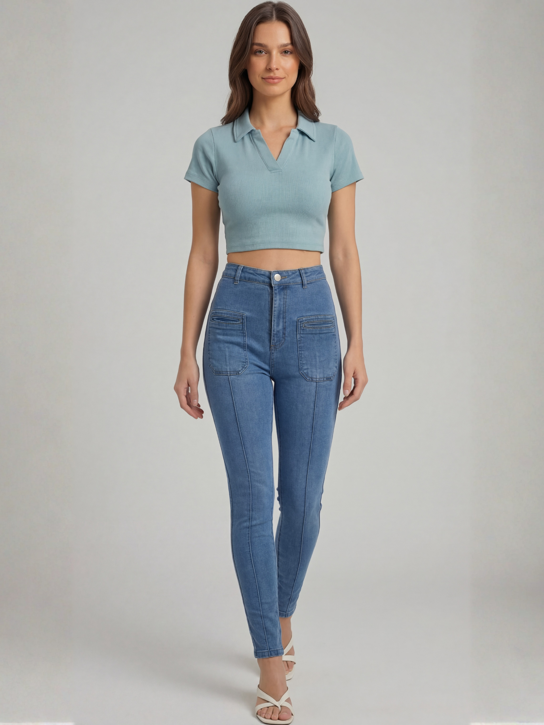 Contour Fit High-Rise Skinny Trousers