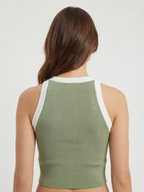 Pastel Aura Ribbed Crop Top