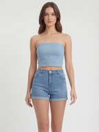 Classic Curve High-Rise Denim Shorts